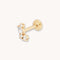 Cluster Marquise Piercing Stud in Solid Gold