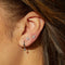 Navette Fan Barbell Earring in Silver