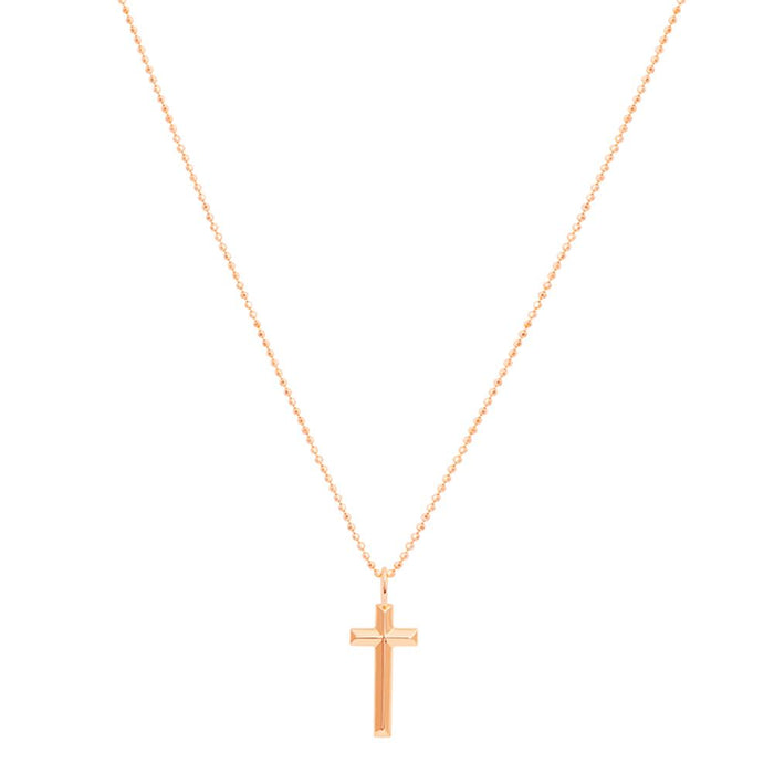 rose gold cross necklace