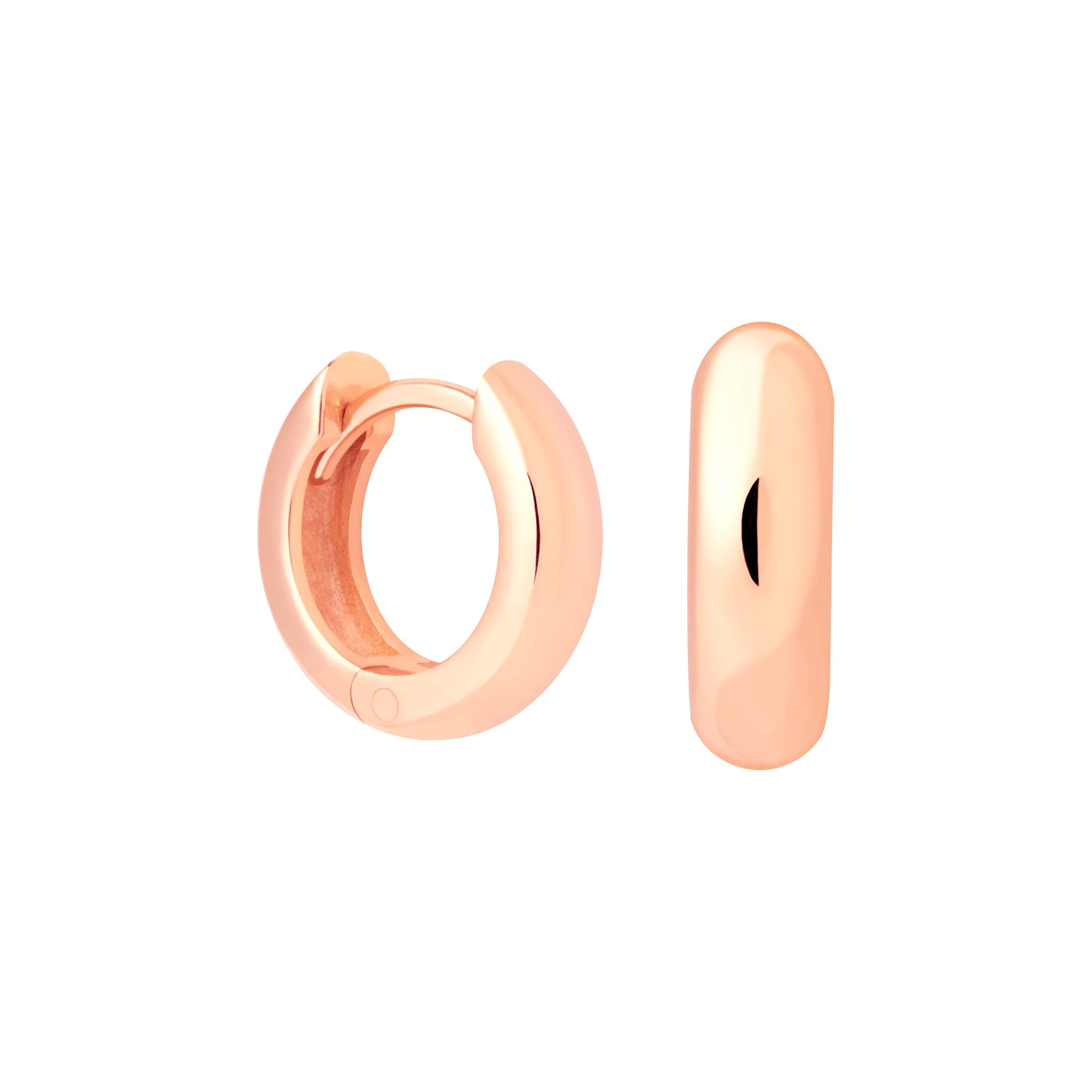 Bold Huggies in Rose Gold