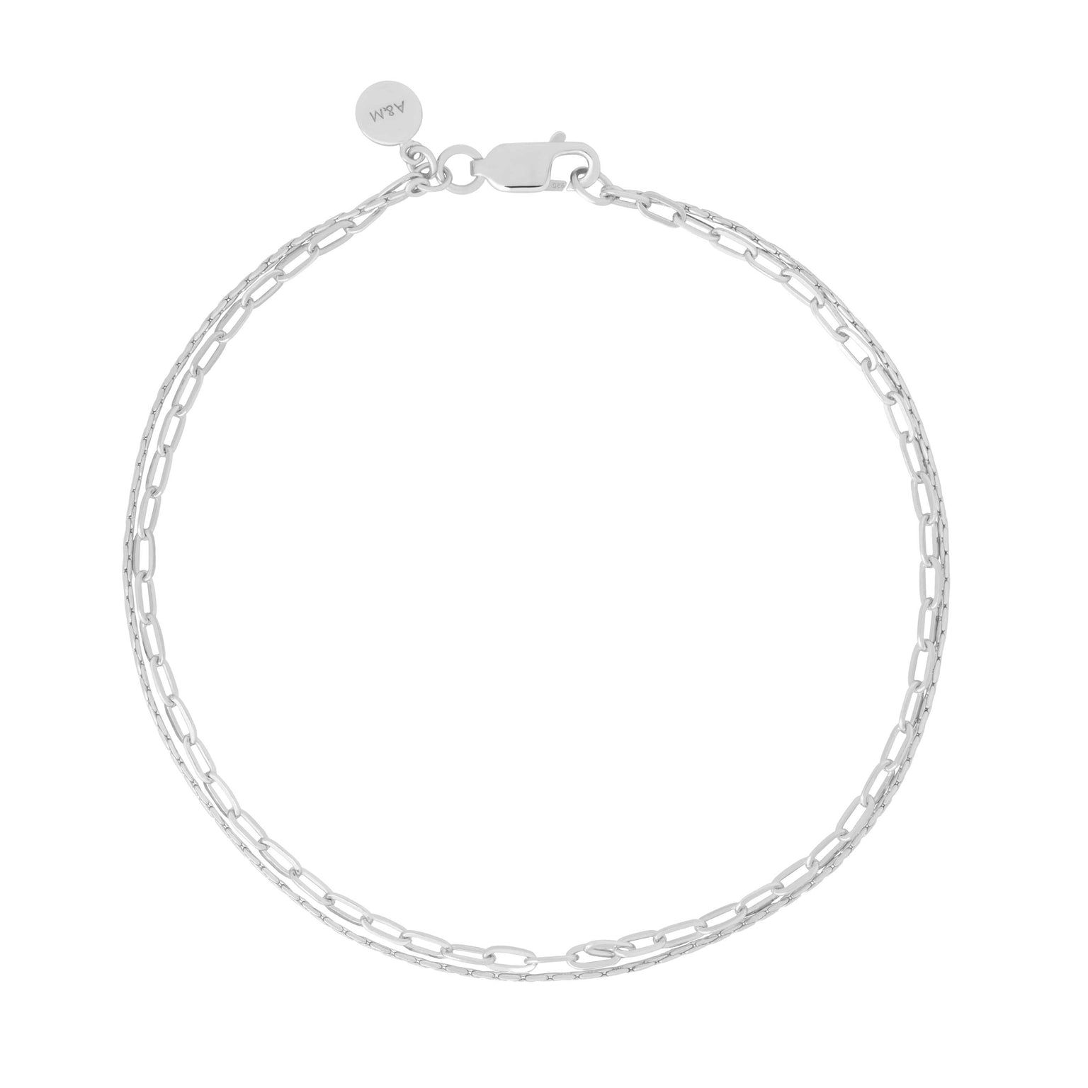 Double Chain Bracelet in Silver