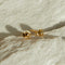 Flat lay shot of Molten Stud Earrings in Gold