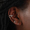 Navette Gem Stud Earrings in Silver
