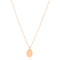 Rose gold oval pendant necklace