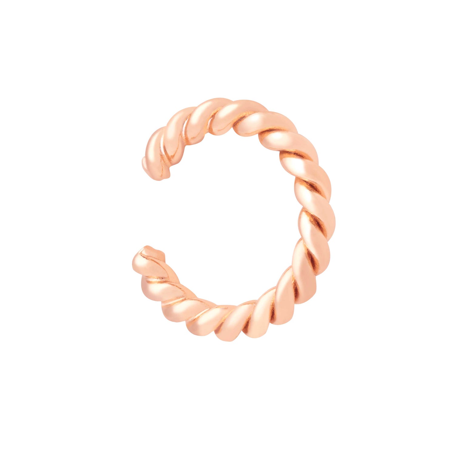 Rope Ear Cuff in Rose Gold