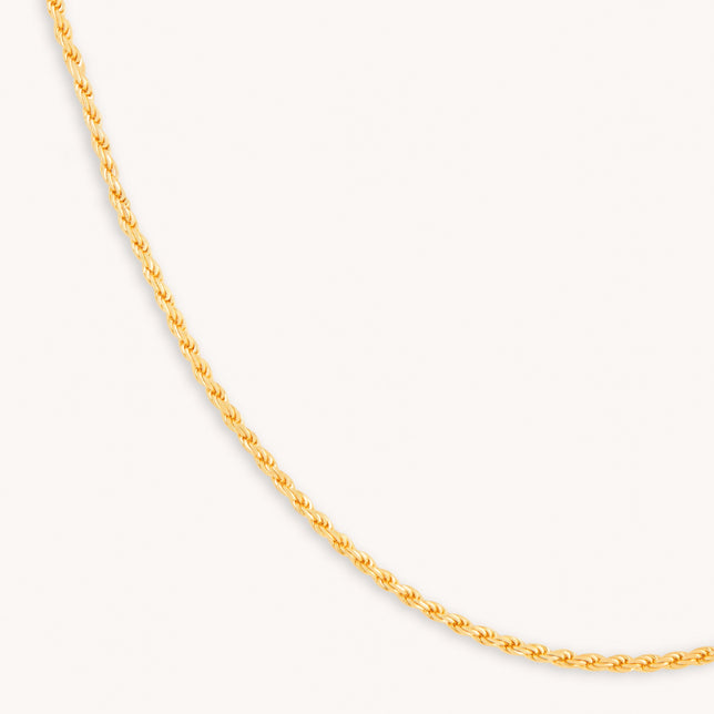 Rope Chain Necklace in Gold
