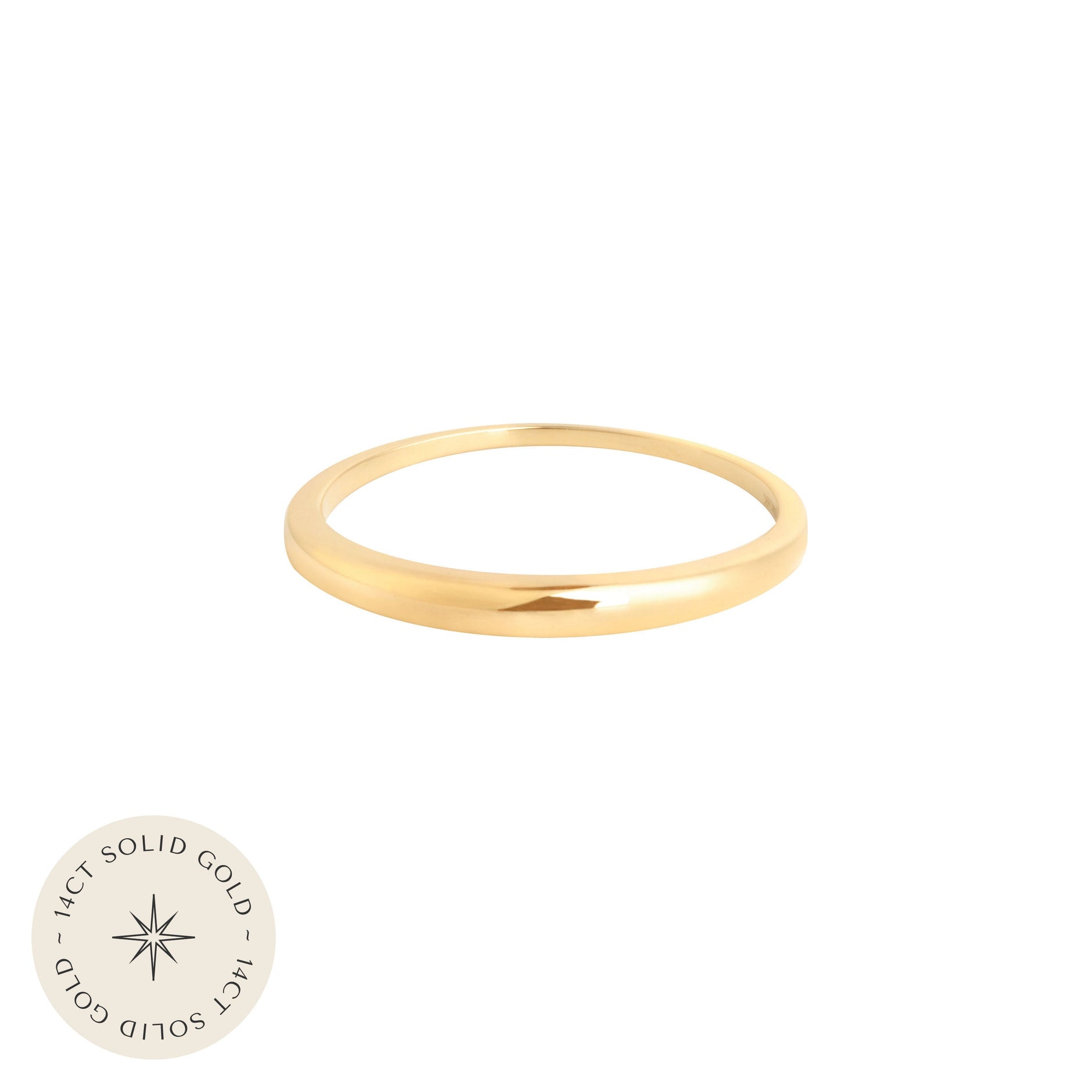 Dome Ring in Solid Gold with 14ct solid gold label