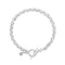 Wreath T-Bar Chunky Bracelet in Silver